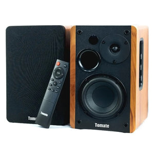 Caixa de Som Ativa Monitor Bluetooth Tomate MTS-2026 – 100W RMS, Madeira, Bivolt, Entradas Óptica/RCA/USB, Controle Remoto