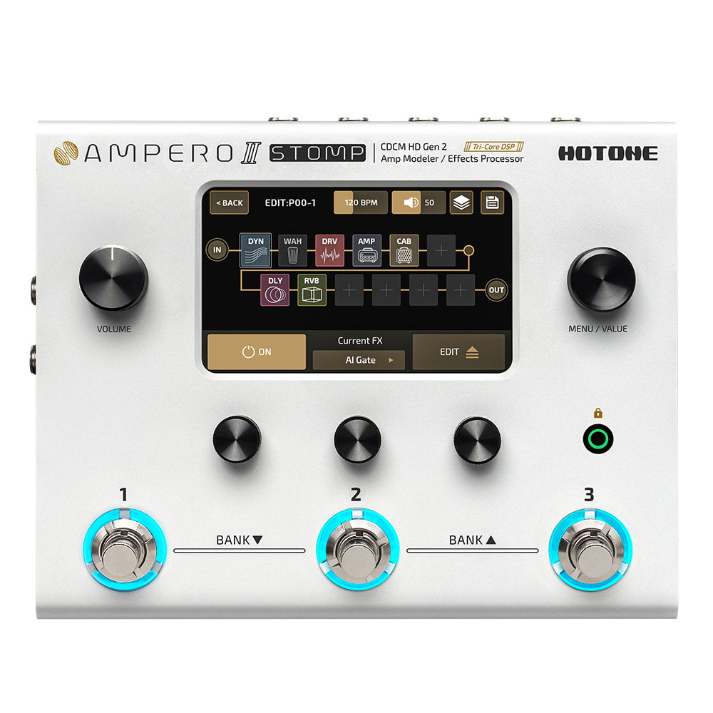 ギター Hotone Ampero II stomp Pedaleira de guitarra Hotone Ampero II Stomp MP-300