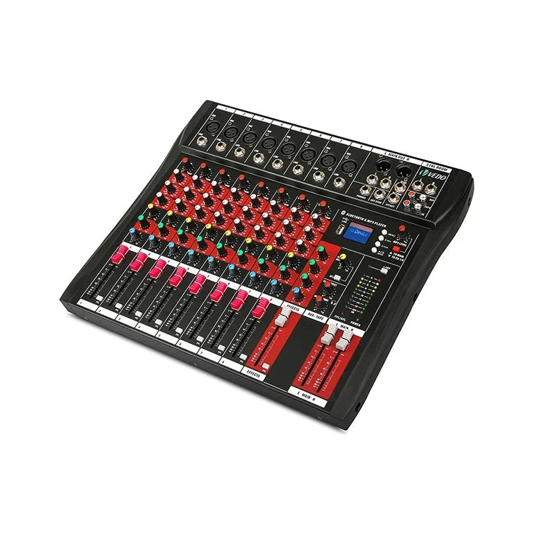 Mesa de Som Profissional 8 Canais - Entrada Balanceada com Mic