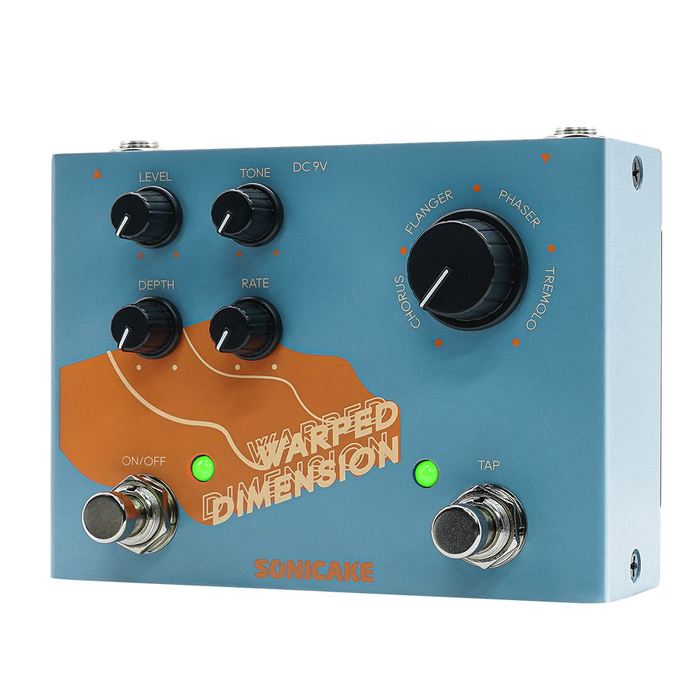 ギター VISUAL SOUND VANS WARPED DIST Supreme Pedal Warped Dimension Dual Effect Modulação Digital Sonicake