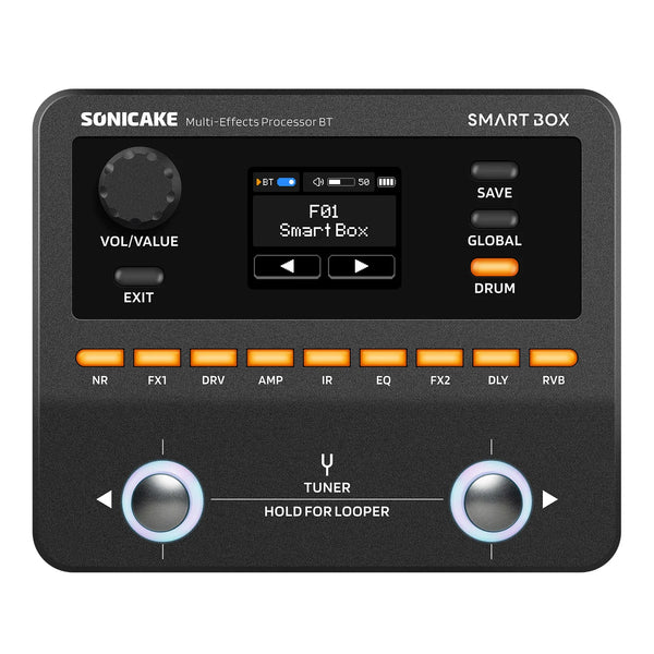 Pedaleira Portátil Sonicake Smart Box - 130+ Efeitos e Bateria