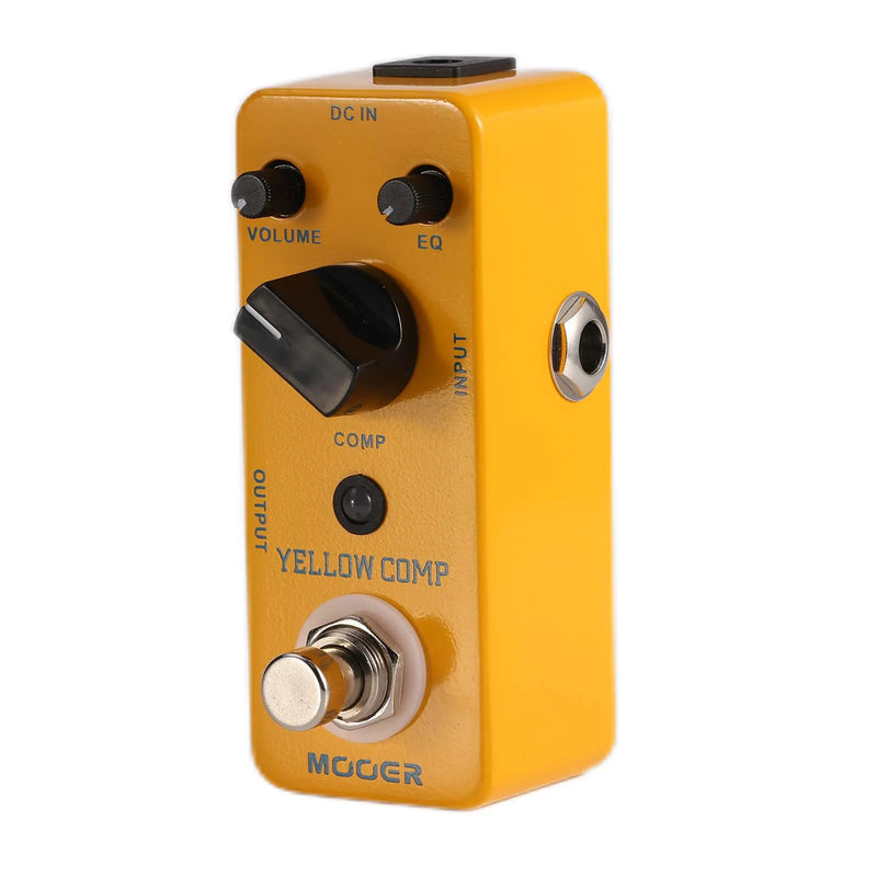 Mooer Yellow Comp - Pedal de Compressor Óptico para Guitarra e Baixo, True Bypass e Compacto