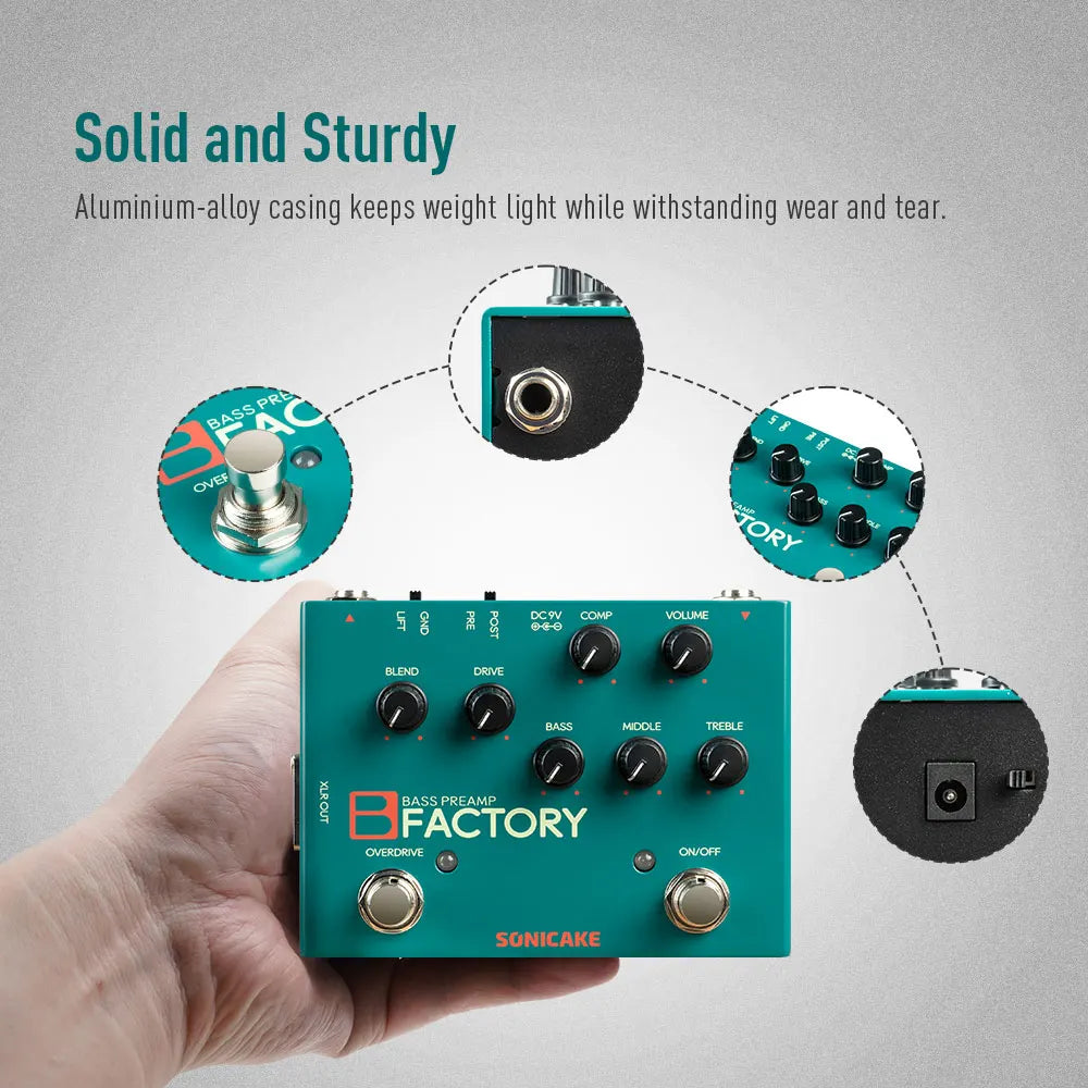 SONICAKE B-FACTORY Bass Preamp 本体 Lançamento Sonicake B Factory Bass Pre Amp
