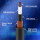 Joyo CM-11 - Cabo para Pedal de Guitarra com Baixo Ruído e Conectores de Ângulo Reto (Pacote com 6 Cabos)