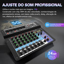 Teyun A8 - Mesa de Som Profissional de 8 Canais com MP3, Entrada USB e Phantom Power