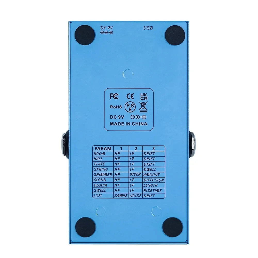 M-Vave Mini Universe – Pedal de Reverb Compacto com 9 Tons para Guitar
