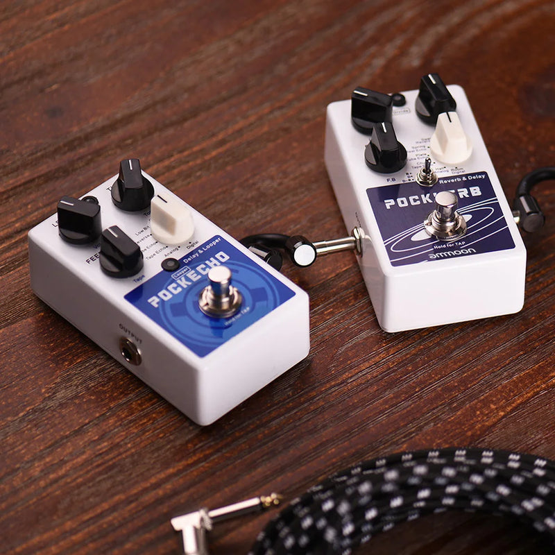 Ammoon POCKVERB - Pedal de Efeitos de Reverb e Delay Compacto