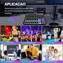 Teyun A8 - Mesa de Som Profissional de 8 Canais com MP3, Entrada USB e Phantom Power