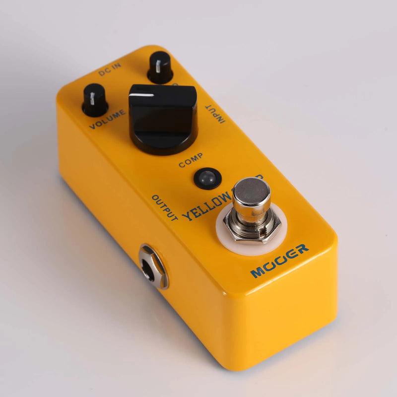 Mooer Yellow Comp - Pedal de Compressor Óptico para Guitarra e Baixo, True Bypass e Compacto