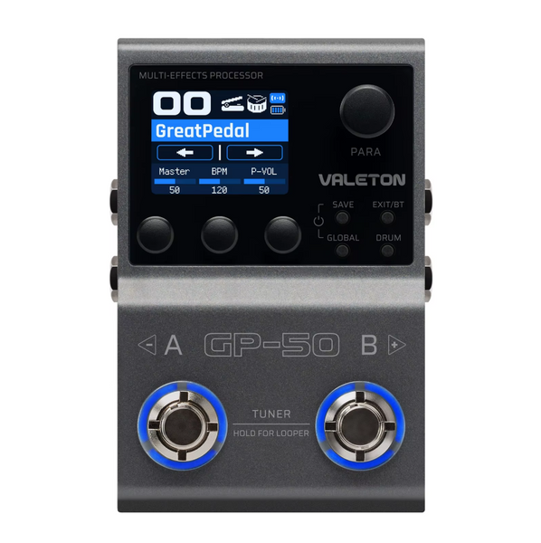Valeton GP-50　　Chocolate Plus　ボリュームペダル Valeton GP-50 com NAM, IR Loader, USB e Bateria
