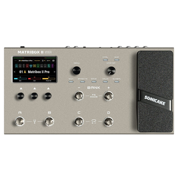 【箱付き】Sonicake matribox ⅱ 2 マルチエフェクター Sonicake Matribox 2 Pro QME-200 – Processador de Efeitos com Amps, Ped