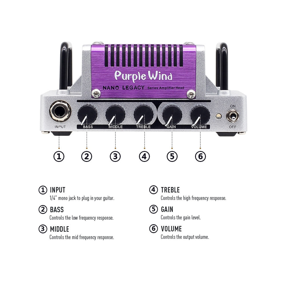 Cabeçote amplificador de guitarra Sonicake Purple Wind