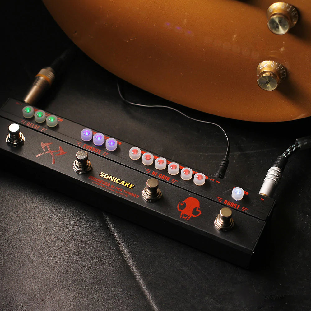 Sonicake Brasil - Black Hammer_Pedal multi efeitos para guitarra