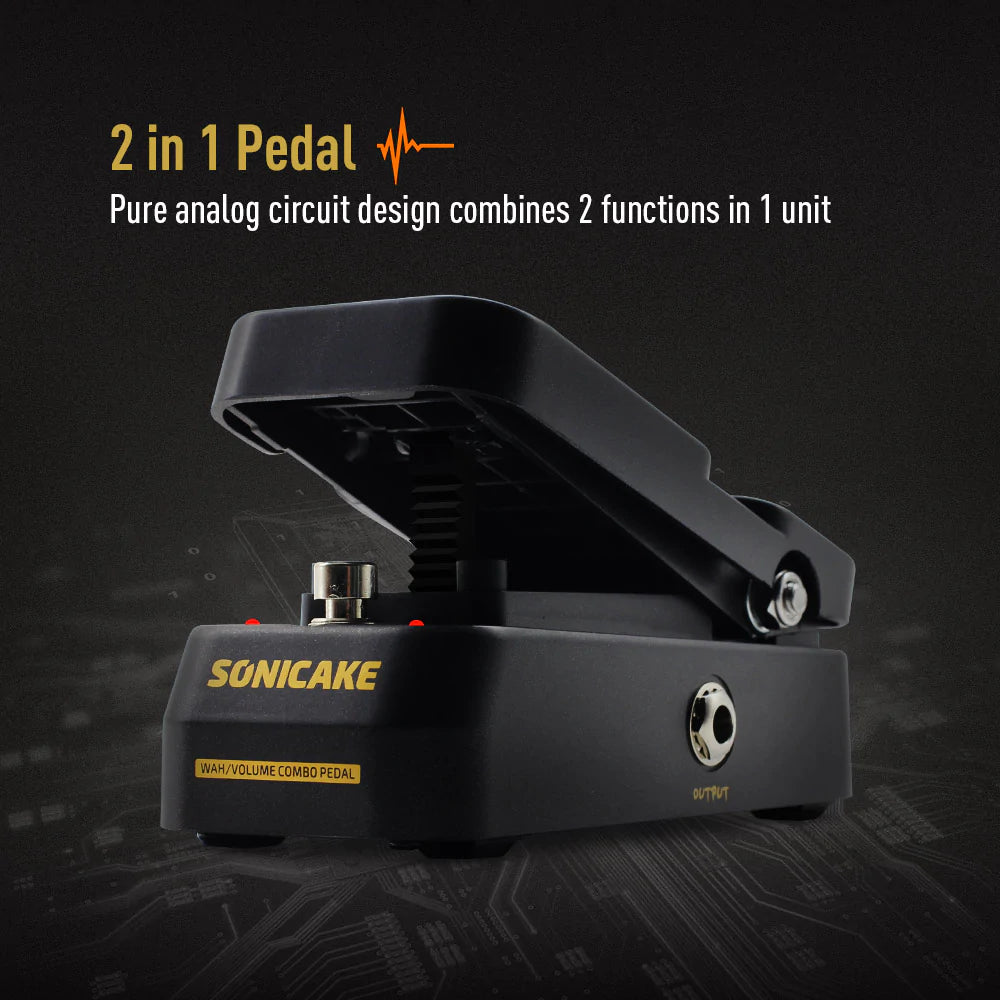 Pedal de guitarra Sonicake Vol./Wah 2 em 1