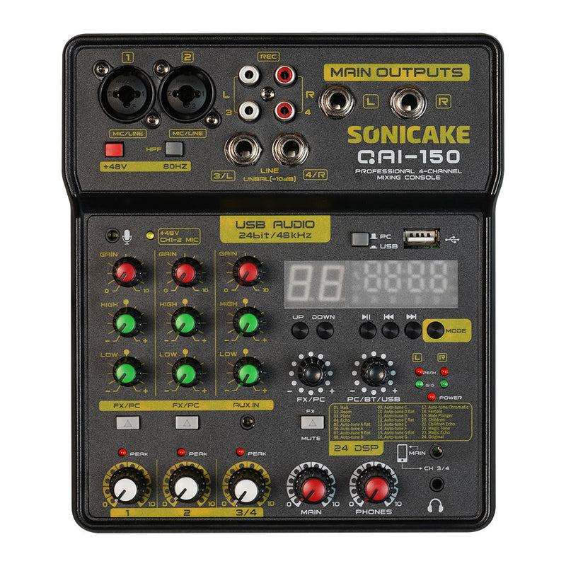 interface mixer 2 canais stereo sonicake