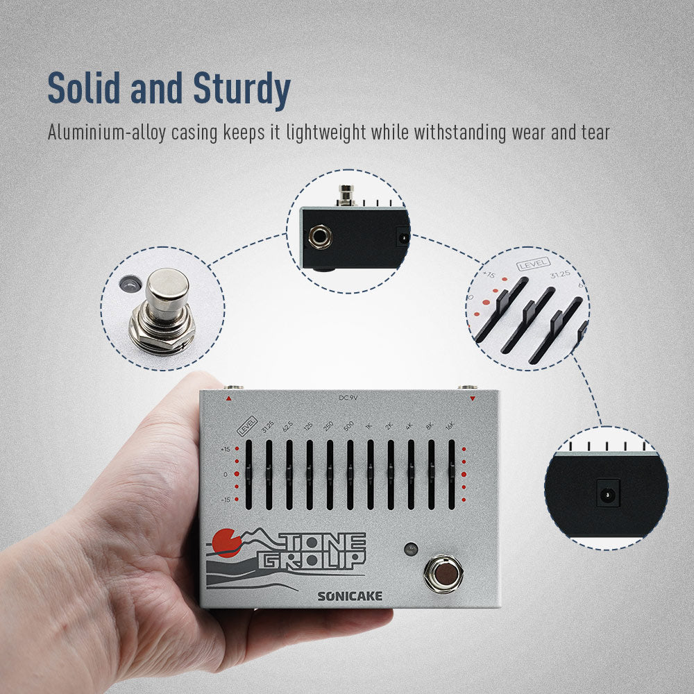 Sonicake Brasil - Pedal de guitarra Equalizador de 10 bandas Tone