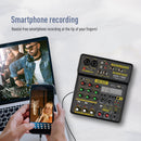 Mini Mixer de Audio 4 Canais USB interface de som